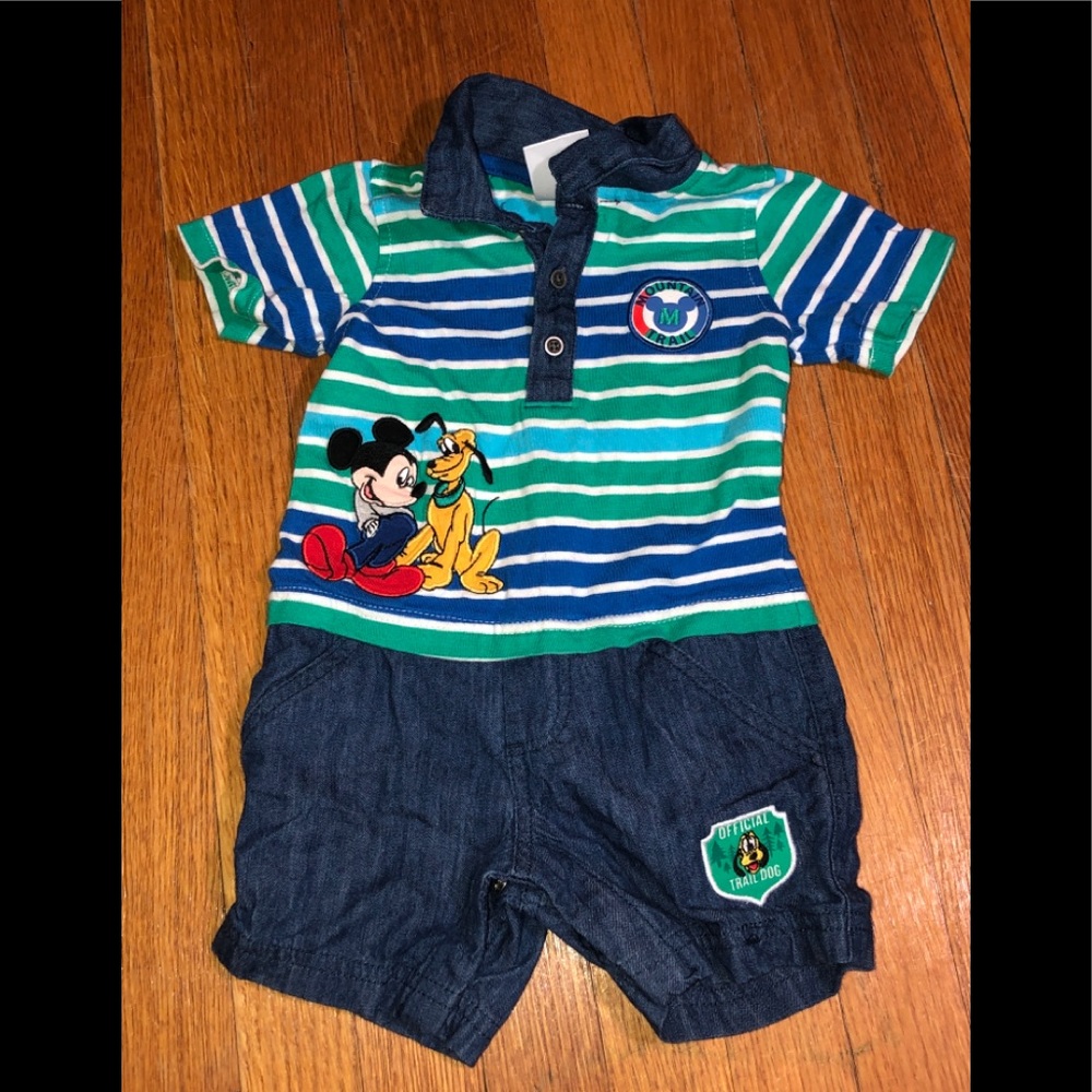 Mickey Mouse & Pluto One Piece 9-12M